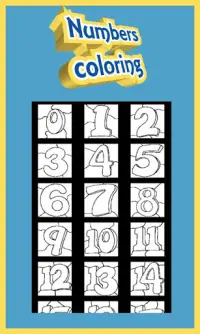 Coloring for Kids - Numbers Screen Shot 0