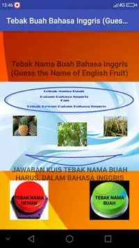 Kuis Nama Buah Dan Hewan (Guess The English Fruit) Screen Shot 0