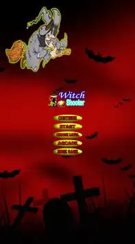 Witch Halloween Shooter Games Screen Shot 0