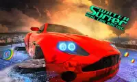 Water surfing floating car-hover car surfing games Screen Shot 0