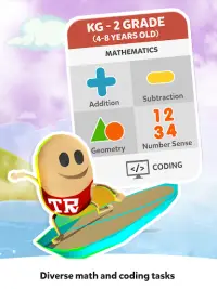 Surf 🏄Fun: Math Game for 1st, 2nd, 3rd Grade Kids Screen Shot 20