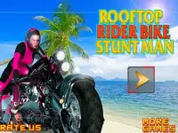 Rooftop Rider Bike Stunt Man Screen Shot 0