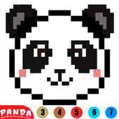 PixartPanda | Color by pixel Number book Panda art