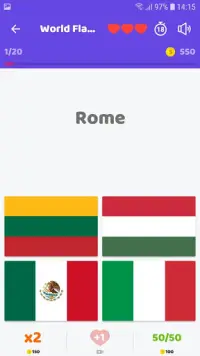 Flags and Capitals of the World: Guess-Quiz Screen Shot 6
