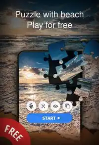 Puzzle with beach Screen Shot 0