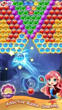 Mermaid Bubble Shooter Ball Pop: Fun Game For Free Screen Shot 2