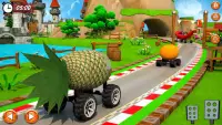 Superhero Fruit Car Racing- New Fun Kids Games Screen Shot 2