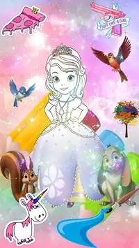 Princess Sofia Coloring Screen Shot 1