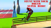 Süper Kahramanlar Bmx Zor Yarış Oyunları Screen Shot 3