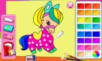 Pony coloring game Screen Shot 2