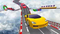 मेगा रैंप स्टंट कार रेसिंग साहसिक: मुफ्त गेम Screen Shot 1