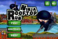 Ninja Rooftop Run, Mini Rush Screen Shot 0