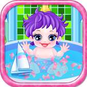 Bayi perempuan mandi games