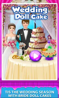 Hochzeits-Puppen-Kuchen-Hersteller! Kochen von Bra Screen Shot 0