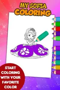 Princess Sofia Coloring Game Screen Shot 2