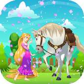 Princess Rapunzel with Horse