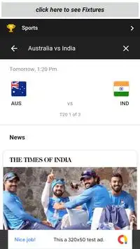 Australia vs India t20 | Live Cricket Match Score Screen Shot 1