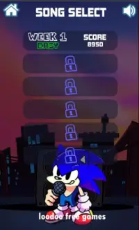 Blue Hedgehog Mod For Friday Night hero Funy Mod Screen Shot 1