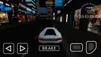Ночное вождение автомобиля 3D Screen Shot 2