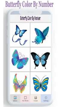 Цвет бабочки по номеру, цвет бабочки. Screen Shot 0