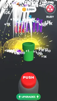 Idle Coin Button: Idle Clicker. Coin pusher game Screen Shot 1