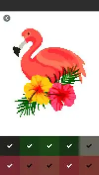 Flamingo Coloring By Number - Pixel Screen Shot 1