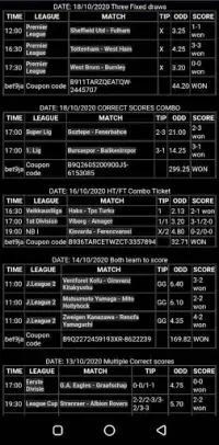 Global Correct Scores Screen Shot 2