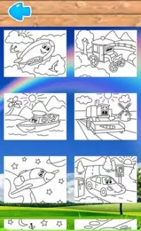 Colorear Vehículos De Transporte Para Niños Screen Shot 5