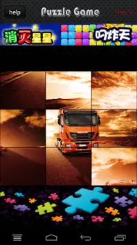 Truck Racing autoroute Jigsaw Screen Shot 2