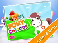 Pony para colorear para niños Screen Shot 4