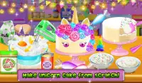 Ciasto Unicorn Games: New Tęcza Doll Cupcake Screen Shot 6