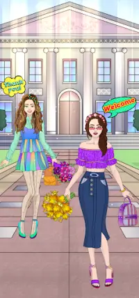 College Girl Coloring Dress Up Screen Shot 5