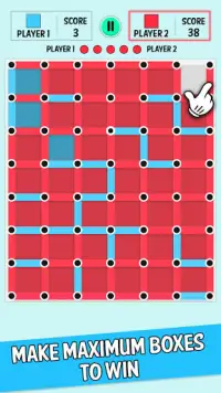 Dots and Boxes ボードゲーム。 Screen Shot 7