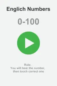 1-100 English numbers trainer Screen Shot 0