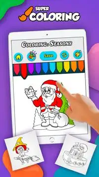 Super Coloring: Seasons for Kids and Family Screen Shot 0