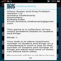 Chess Queen and King Problem Screen Shot 1