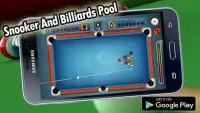 Snooker and pool 8 billiards Screen Shot 1