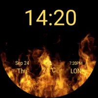 Flames Watch Face - Wear OS Smartwatch - Animated Screen Shot 11