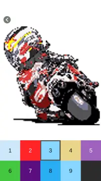 Racing Moto GP Pixel Art Screen Shot 1