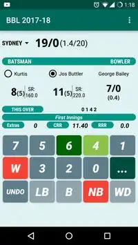 Cricket Scorer Screen Shot 1