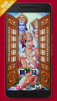 Hanuman Ji Door Lock Screen Screen Shot 2