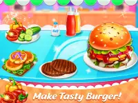 बर्गर निर्माता फास्ट फूड रसोई खेल Screen Shot 2