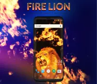 Fire Lion Animated Keyboard + Live Wallpaper Screen Shot 4