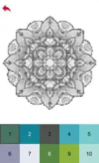 Mandala Art Color by Number - Pixel Art Game Screen Shot 2