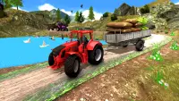 Schwere echte Traktor Trolly Cargo Sim Screen Shot 3