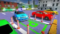 एडवांस पुलिस कार पार्किंग गेम 3 डी: डरावना स्टंट Screen Shot 4