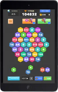 2048 Hexagon Tiles & Number Puzzle & Hexagon Block Screen Shot 6