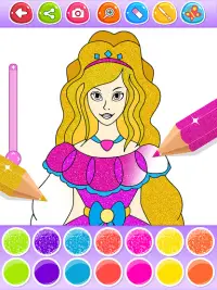 Colouring Games - Glitter Colouring Art Screen Shot 2