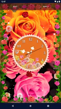 Rose Clock 4K Live Wallpaper Screen Shot 2