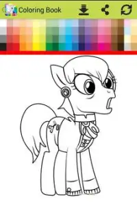 Coloring little pony  princess go Screen Shot 3